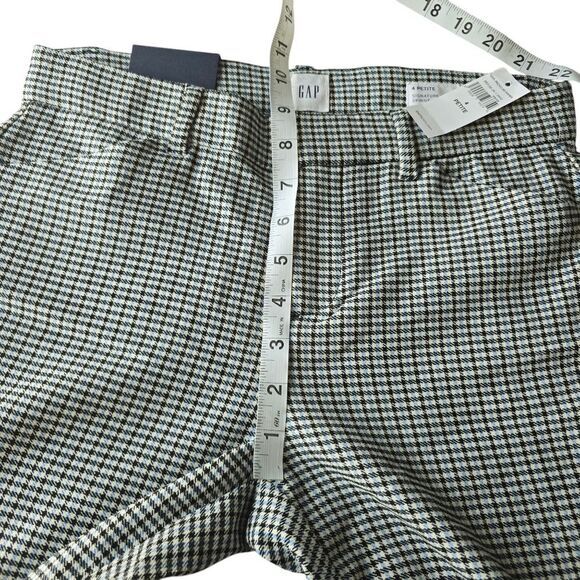 GAP NWT Signature Mini Houndstooth Blue Black Skinny Ankle Pants Women's 4 P - Picture 10 of 12